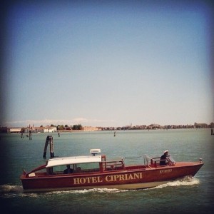 Courtesy Motor Launch take guests to Belmond Cipriani