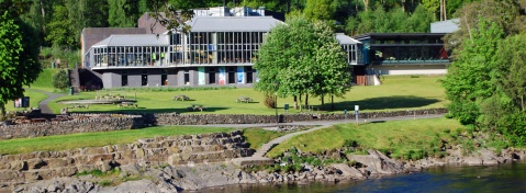 Pitlochry Festival Theatre on River Tummel